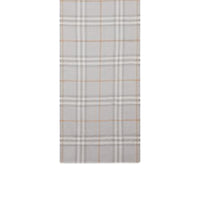 Écharpe légère en laine et soie check - Light Grey