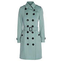 Trench-coat en cachemire de coupe Sandringham - Dusty Mint