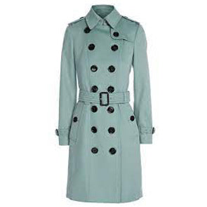 Trench-coat en cachemire de coupe Sandringham - Dusty Mint