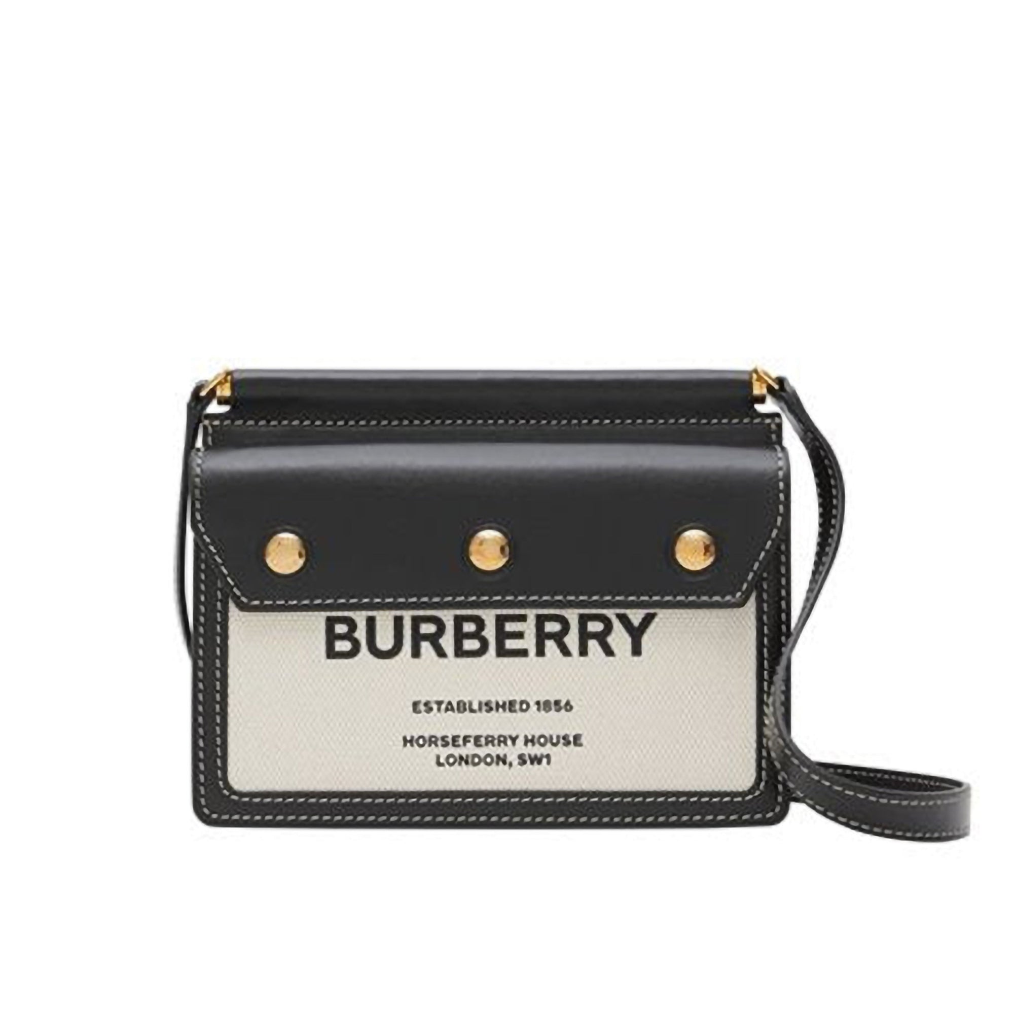 Mini sac Title Horseferry avec poche en cuir - Natural & Black